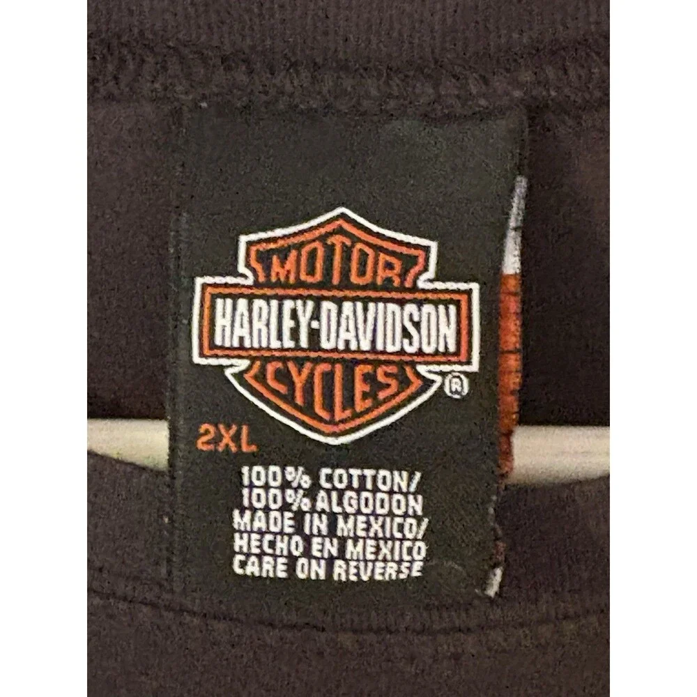 Harley Davidson Graphic T Shirt Front & Back Hit Jamaica, Youth XL / Womens S